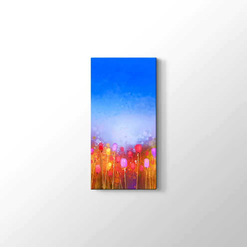 Suluboya Laleler Kanvas Tablo