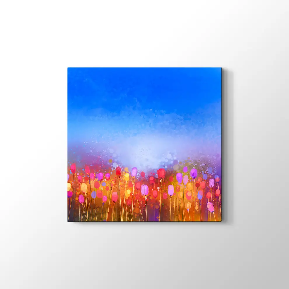 Suluboya Laleler Kanvas Tablo