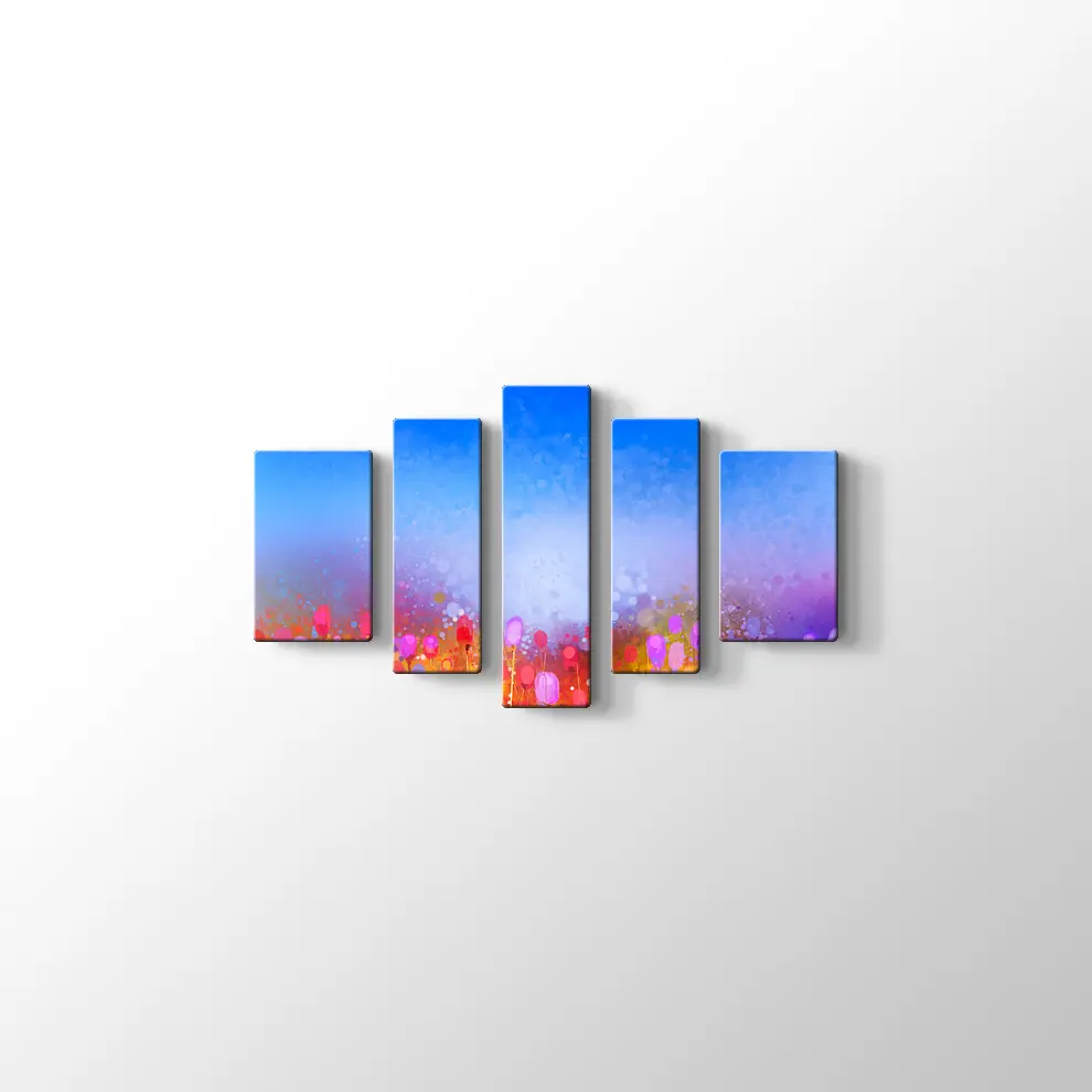 Suluboya Laleler Kanvas Tablo