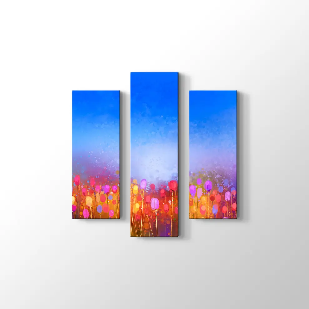 Suluboya Laleler Kanvas Tablo