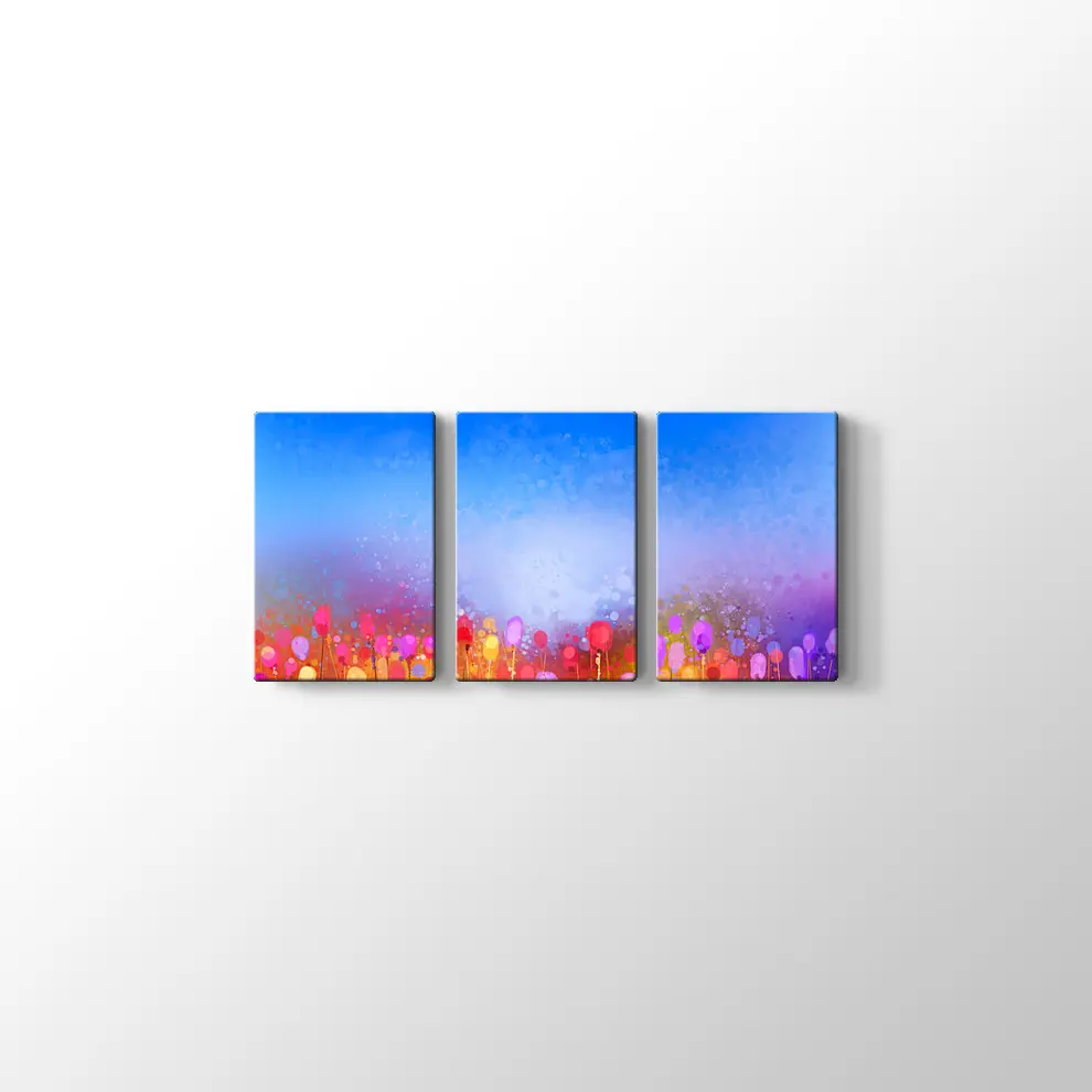 Suluboya Laleler Kanvas Tablo