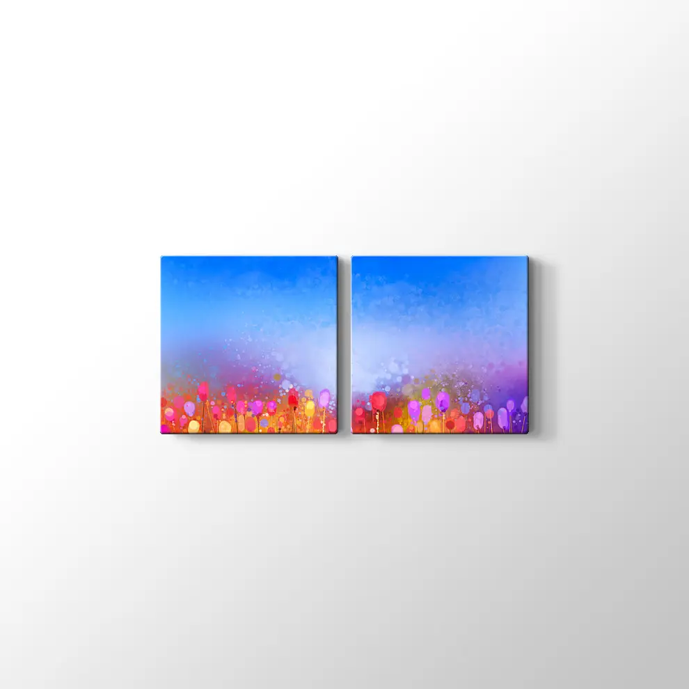Suluboya Laleler Kanvas Tablo