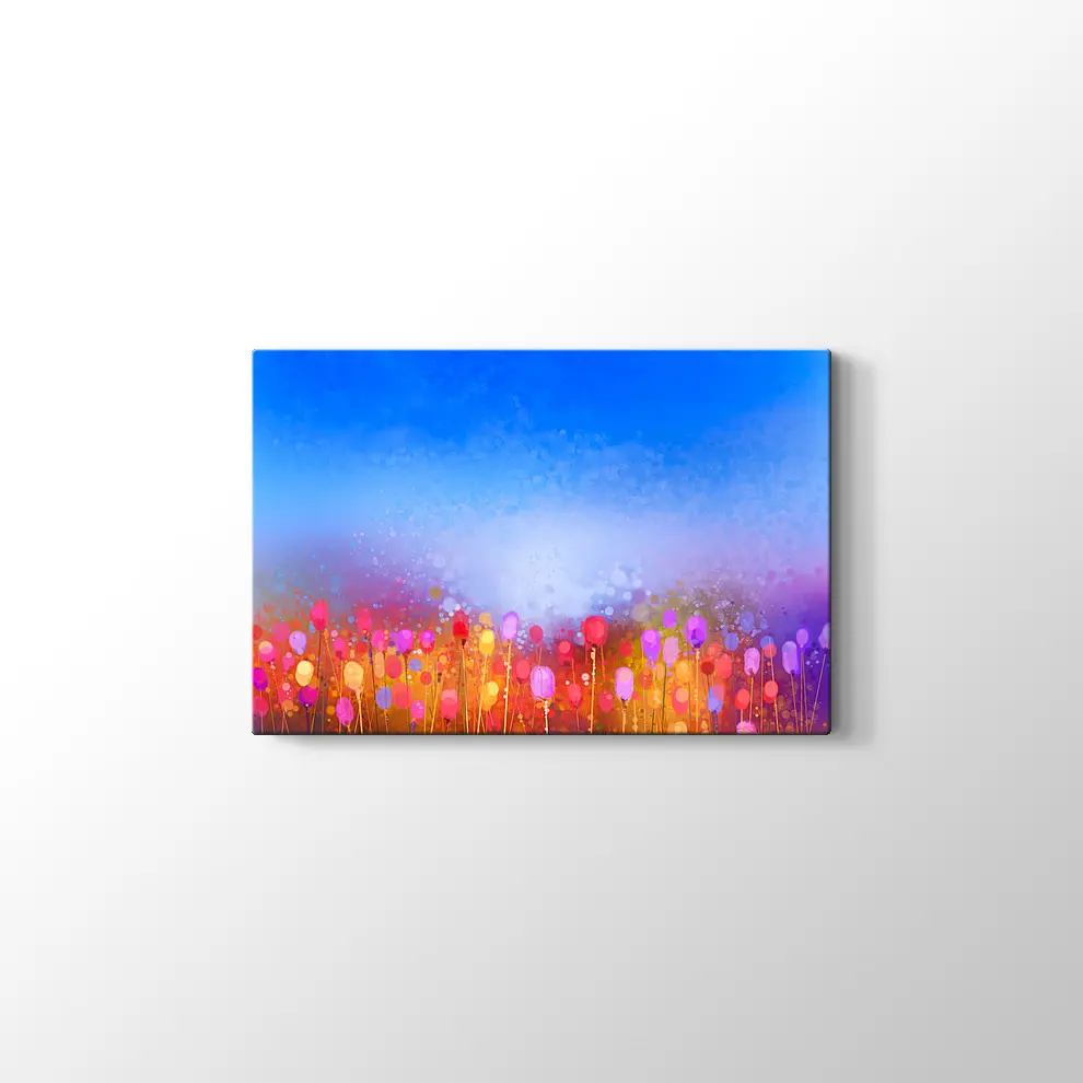 Suluboya Laleler Kanvas Tablo