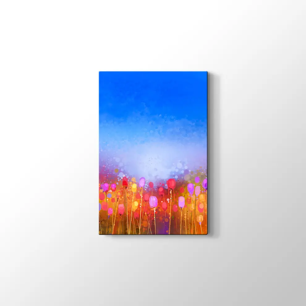 Suluboya Laleler Kanvas Tablo