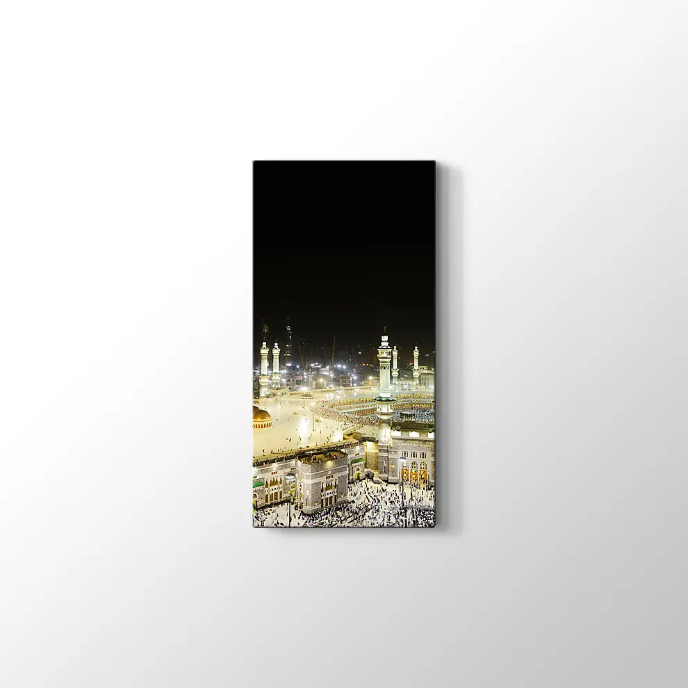 Mekke Gece Kanvas Tablo