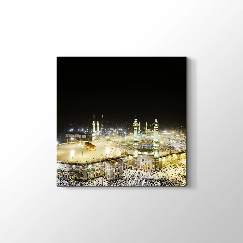 Mekke Gece Kanvas Tablo
