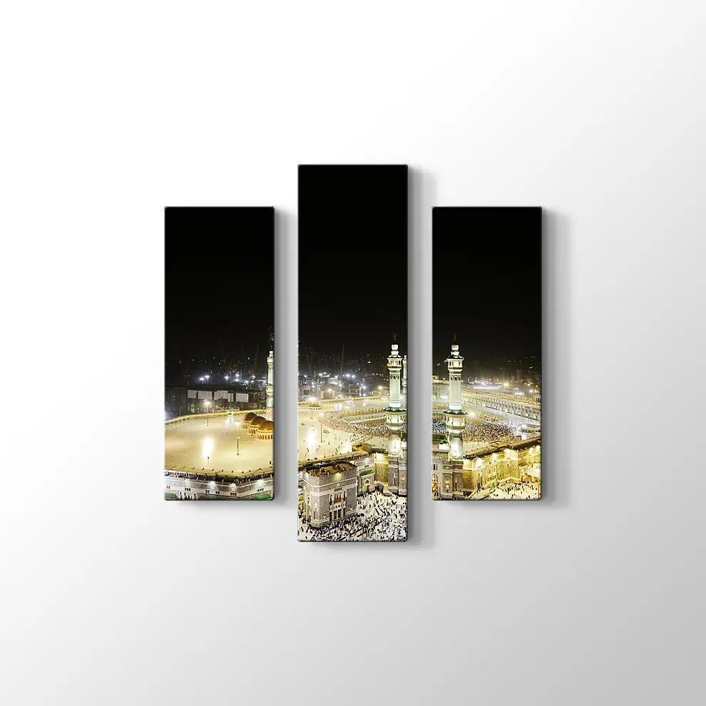 Mekke Gece Kanvas Tablo