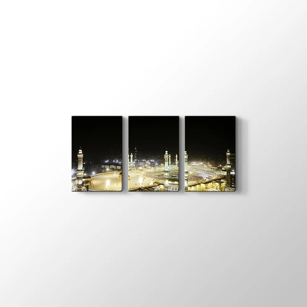 Mekke Gece Kanvas Tablo
