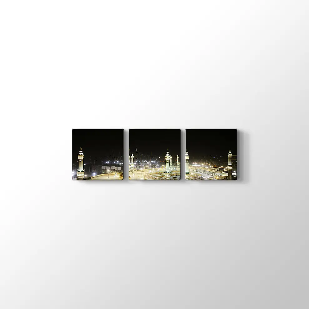 Mekke Gece Kanvas Tablo