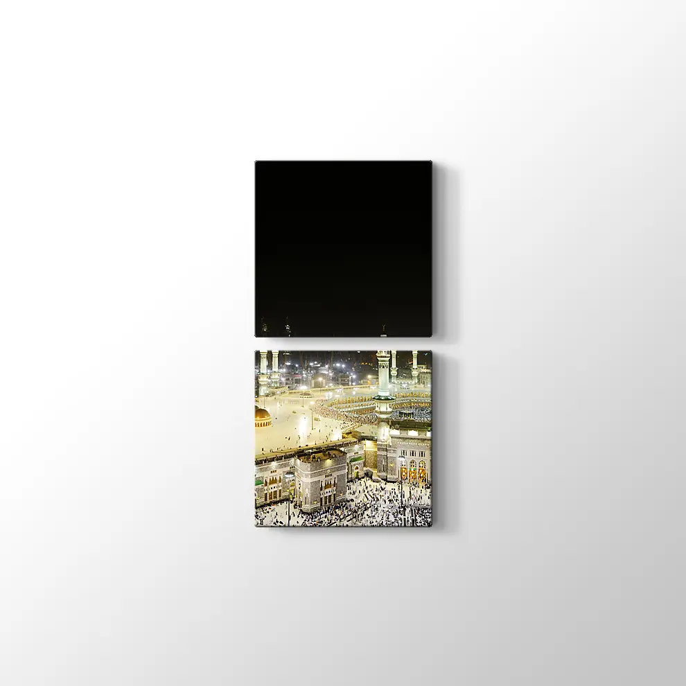 Mekke Gece Kanvas Tablo