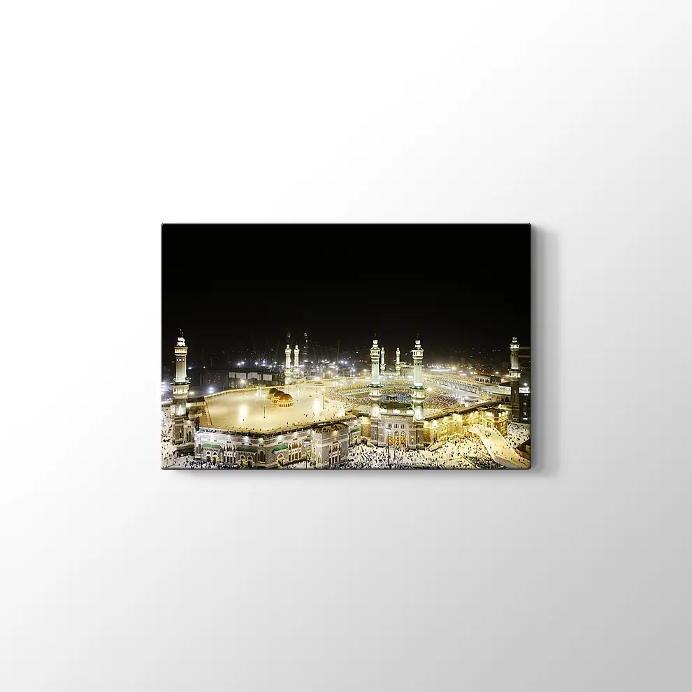 Mekke Gece Kanvas Tablo