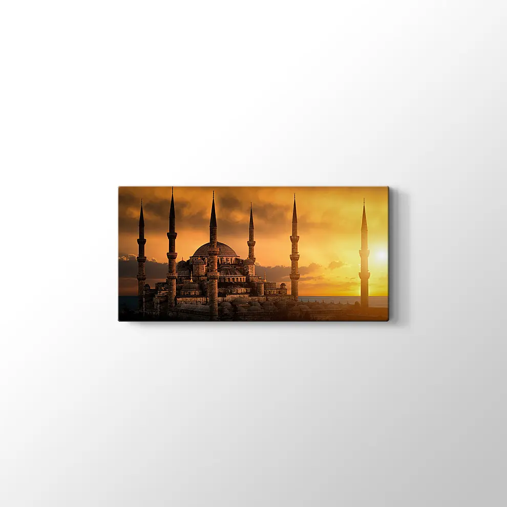 Gün Batımında Sultanahmet Camii Kanvas Tablo