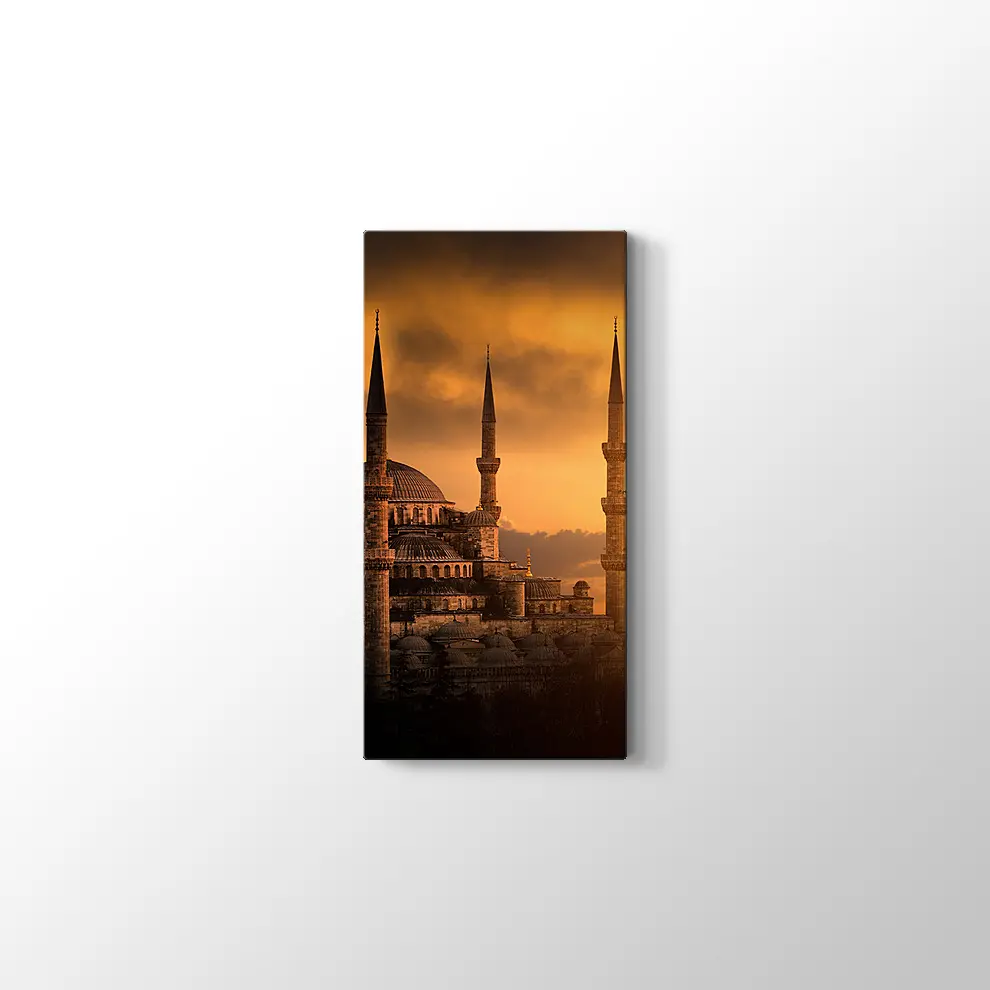 Gün Batımında Sultanahmet Camii Kanvas Tablo