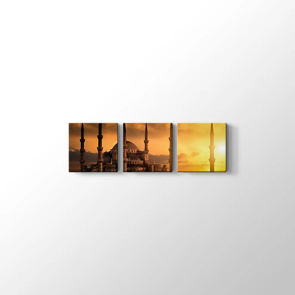 Gün Batımında Sultanahmet Camii Kanvas Tablo