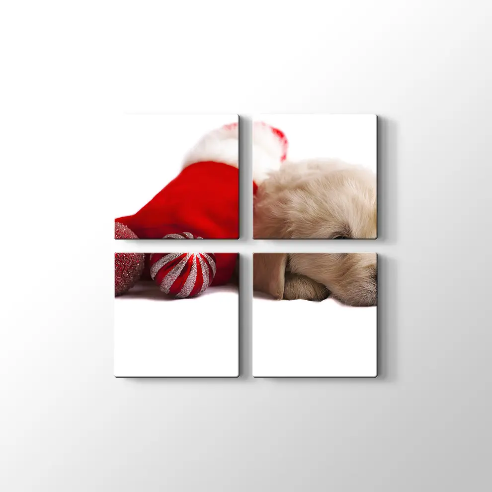 Noel Köpeği Kanvas Tablo