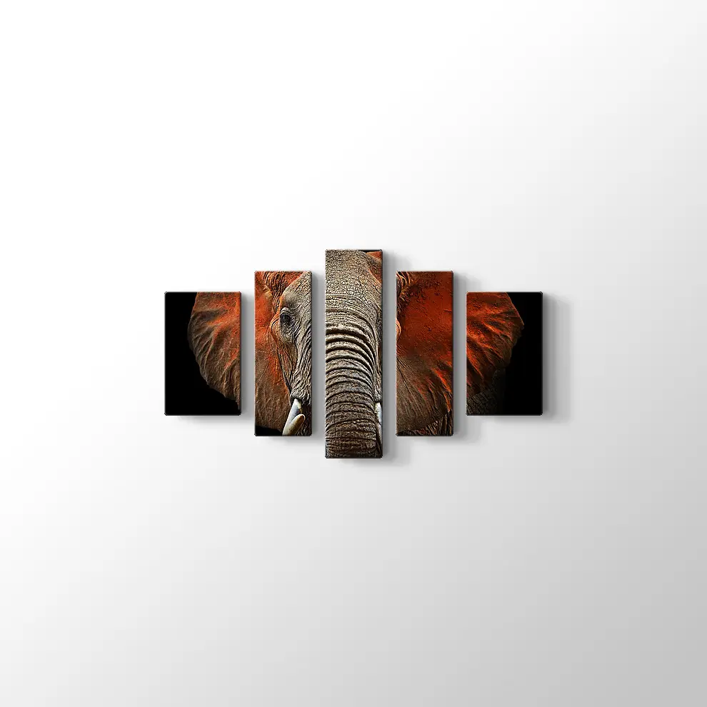 Afrika Fili Kanvas Tablo