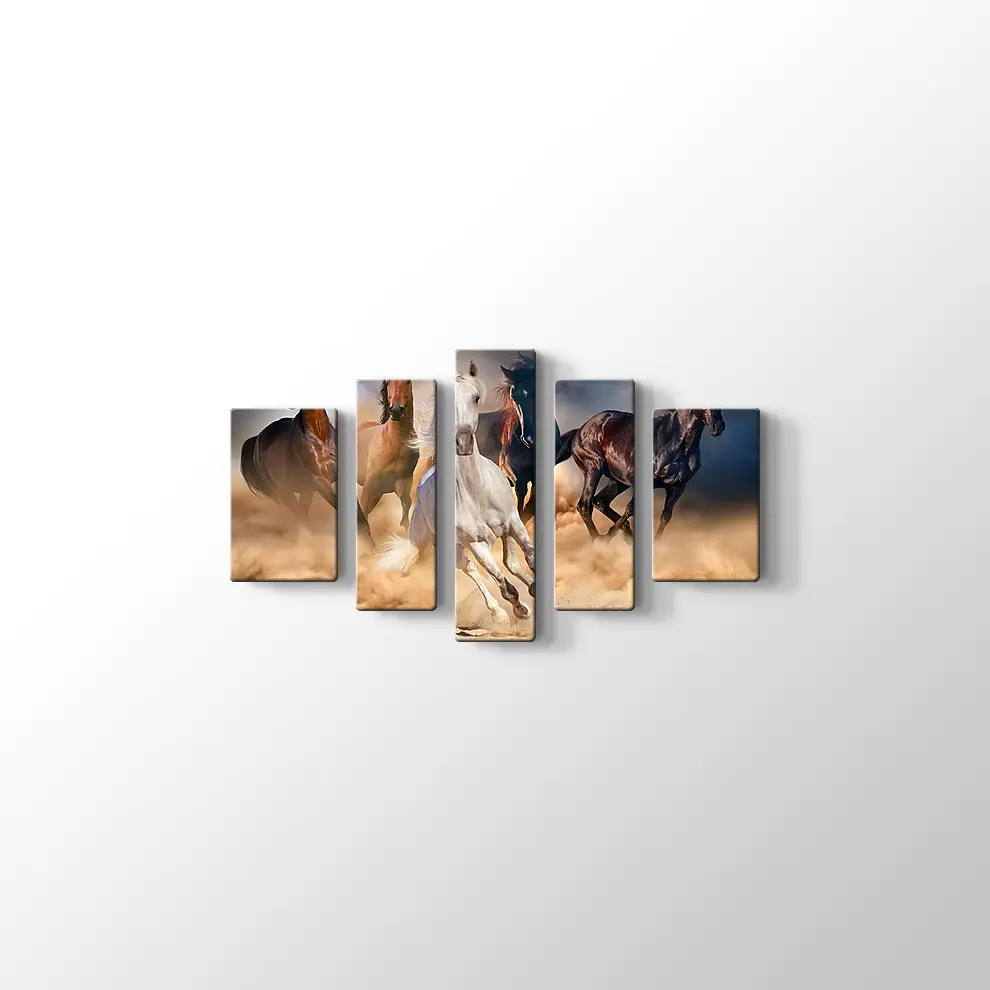 Koşan Atlar Kanvas Tablo