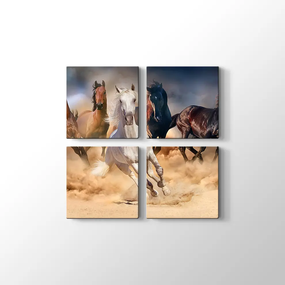 Koşan Atlar Kanvas Tablo