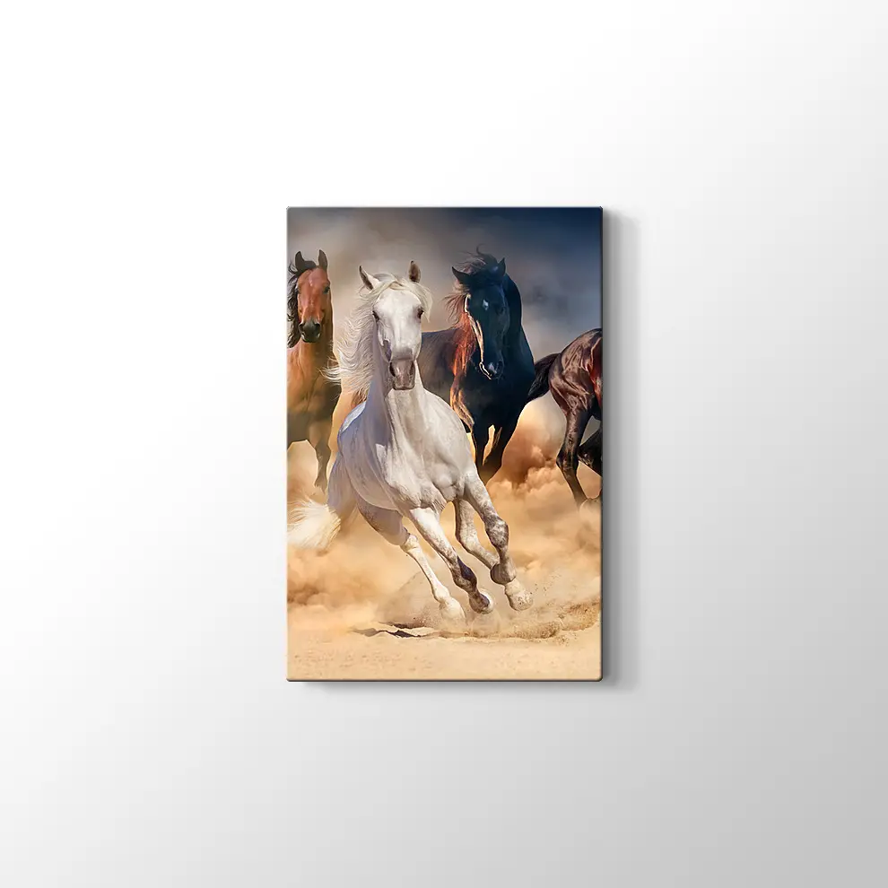 Koşan Atlar Kanvas Tablo