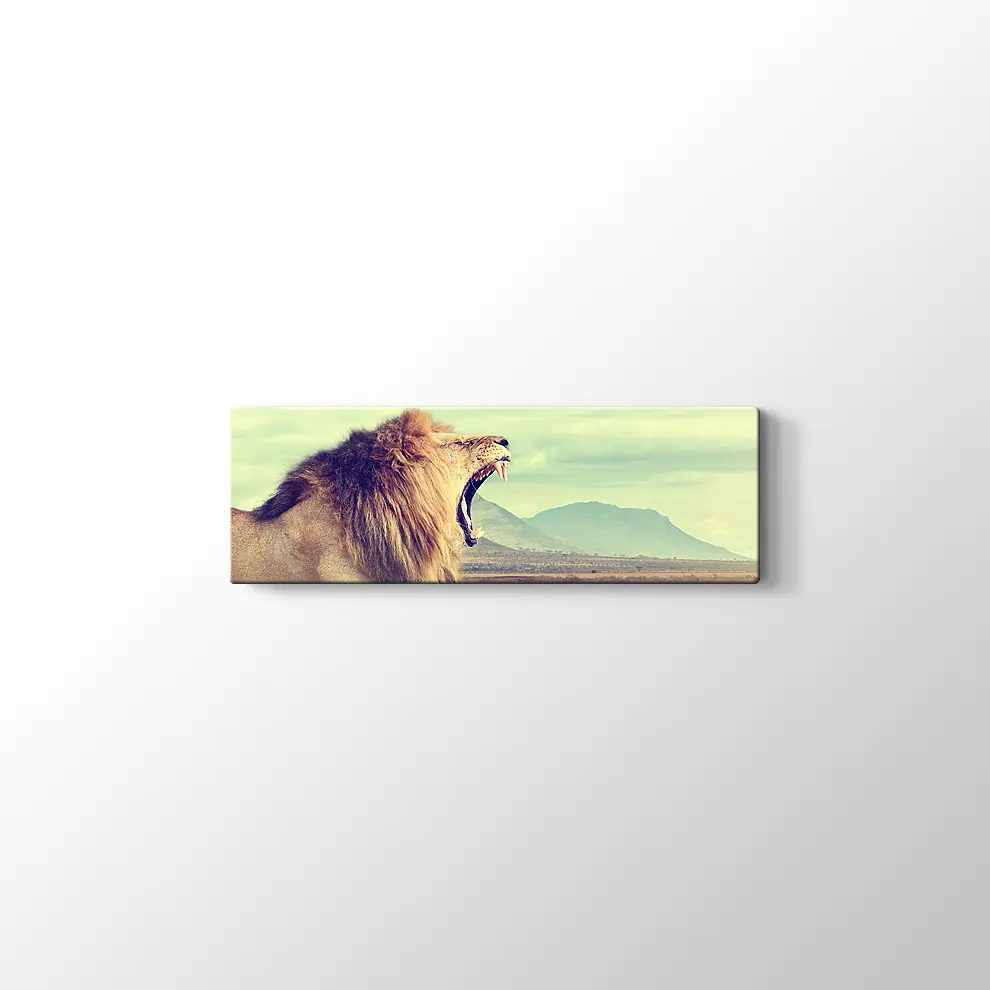 Kükreyen Aslan Kanvas Tablo