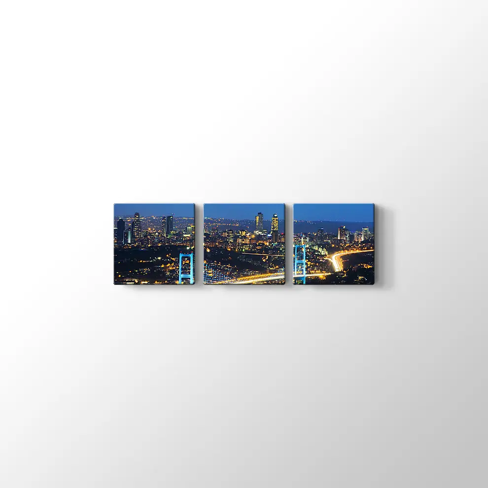 Boğaziçi Köprüsü Gece Kanvas Tablo