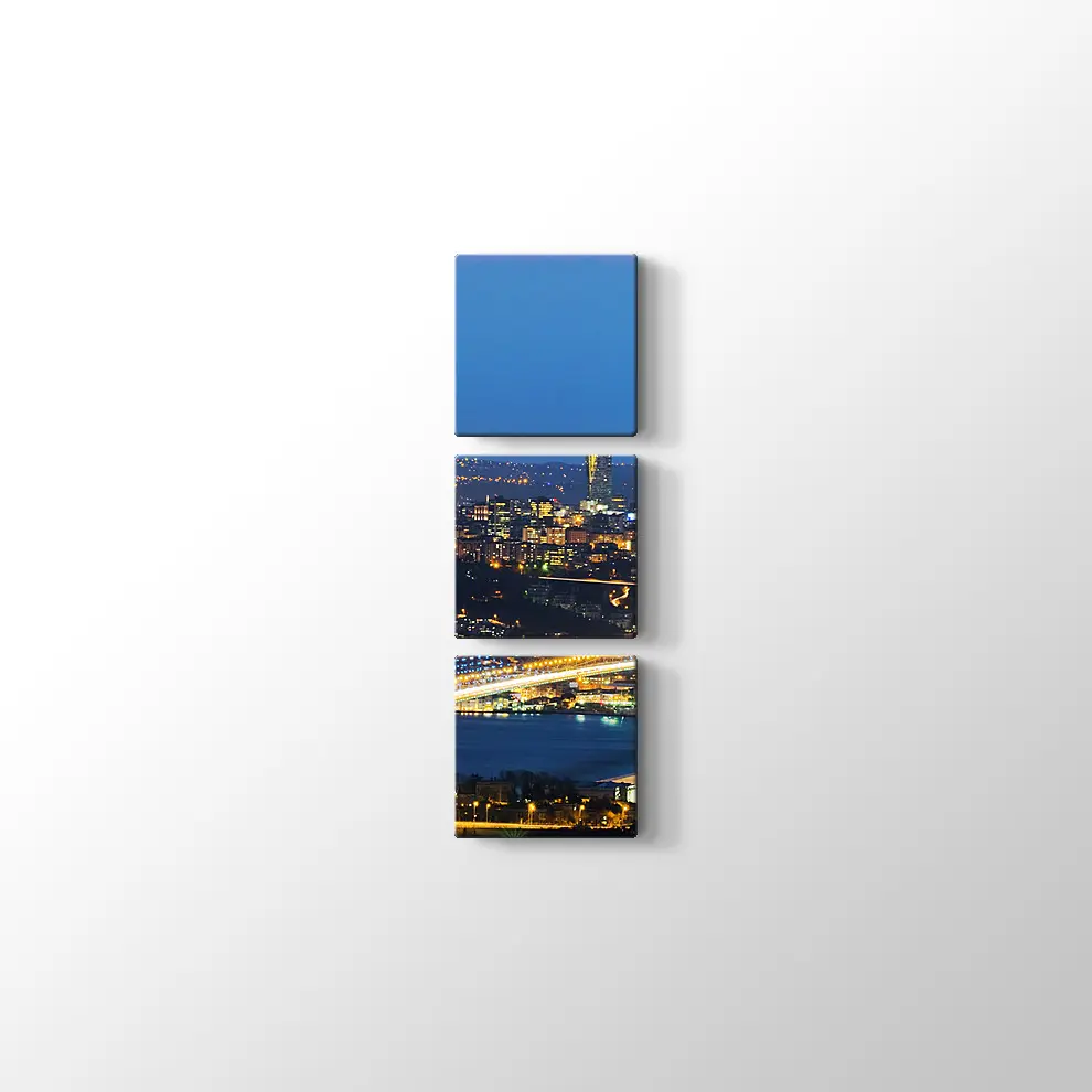 Boğaziçi Köprüsü Gece Kanvas Tablo