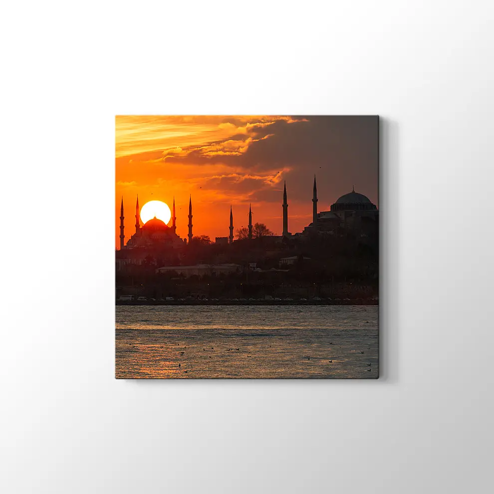 İstanbul Silüeti Kanvas Tablo