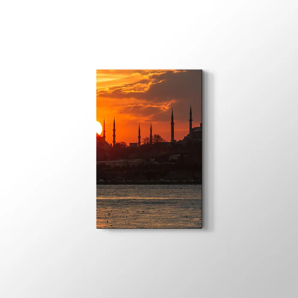 İstanbul Silüeti Kanvas Tablo