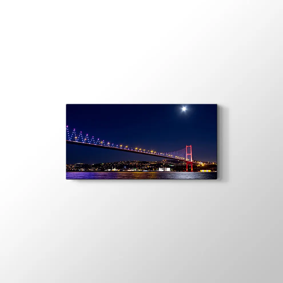 Ay Işığı ve Boğaz Kanvas Tablo