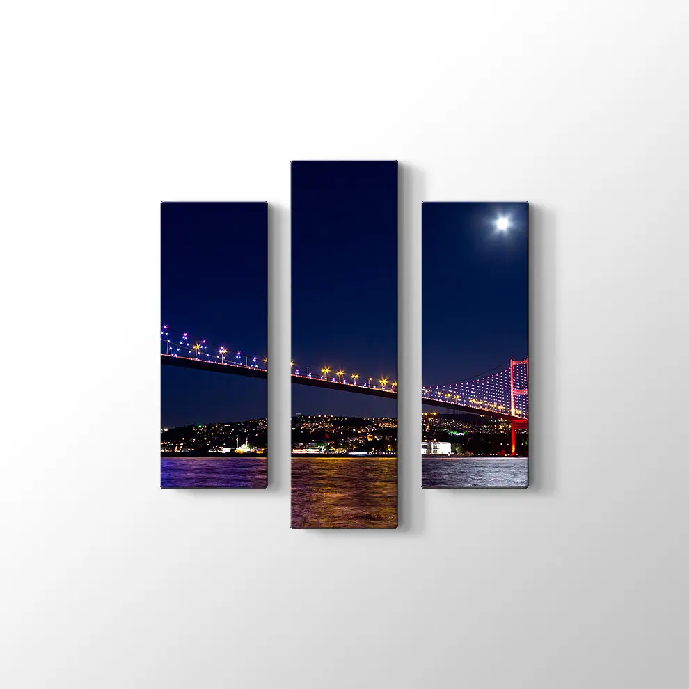 Ay Işığı ve Boğaz Kanvas Tablo