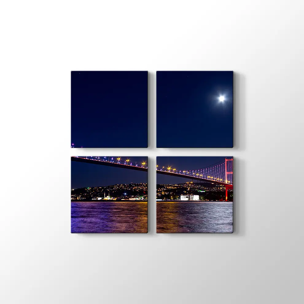 Ay Işığı ve Boğaz Kanvas Tablo