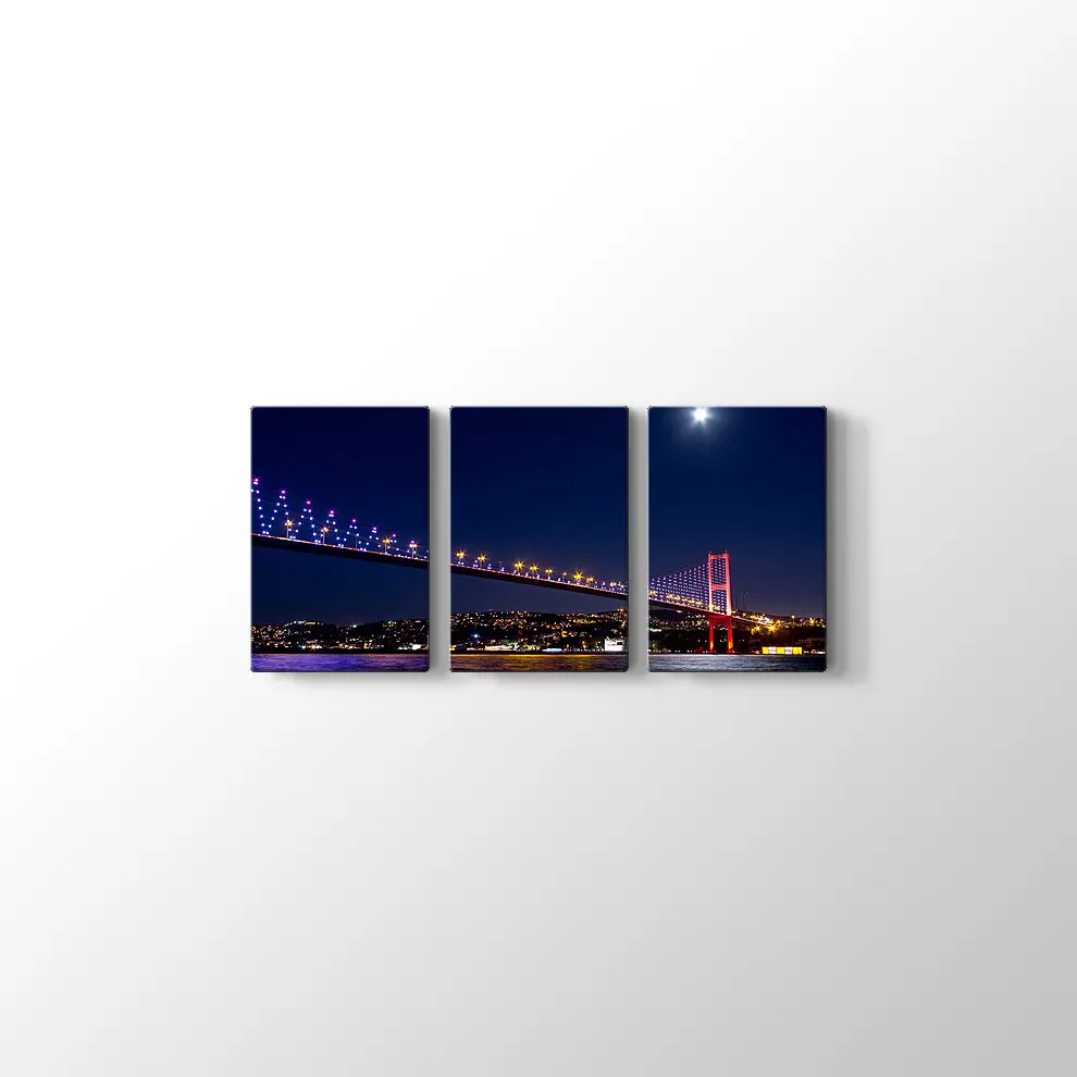 Ay Işığı ve Boğaz Kanvas Tablo