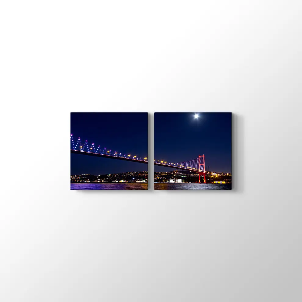 Ay Işığı ve Boğaz Kanvas Tablo
