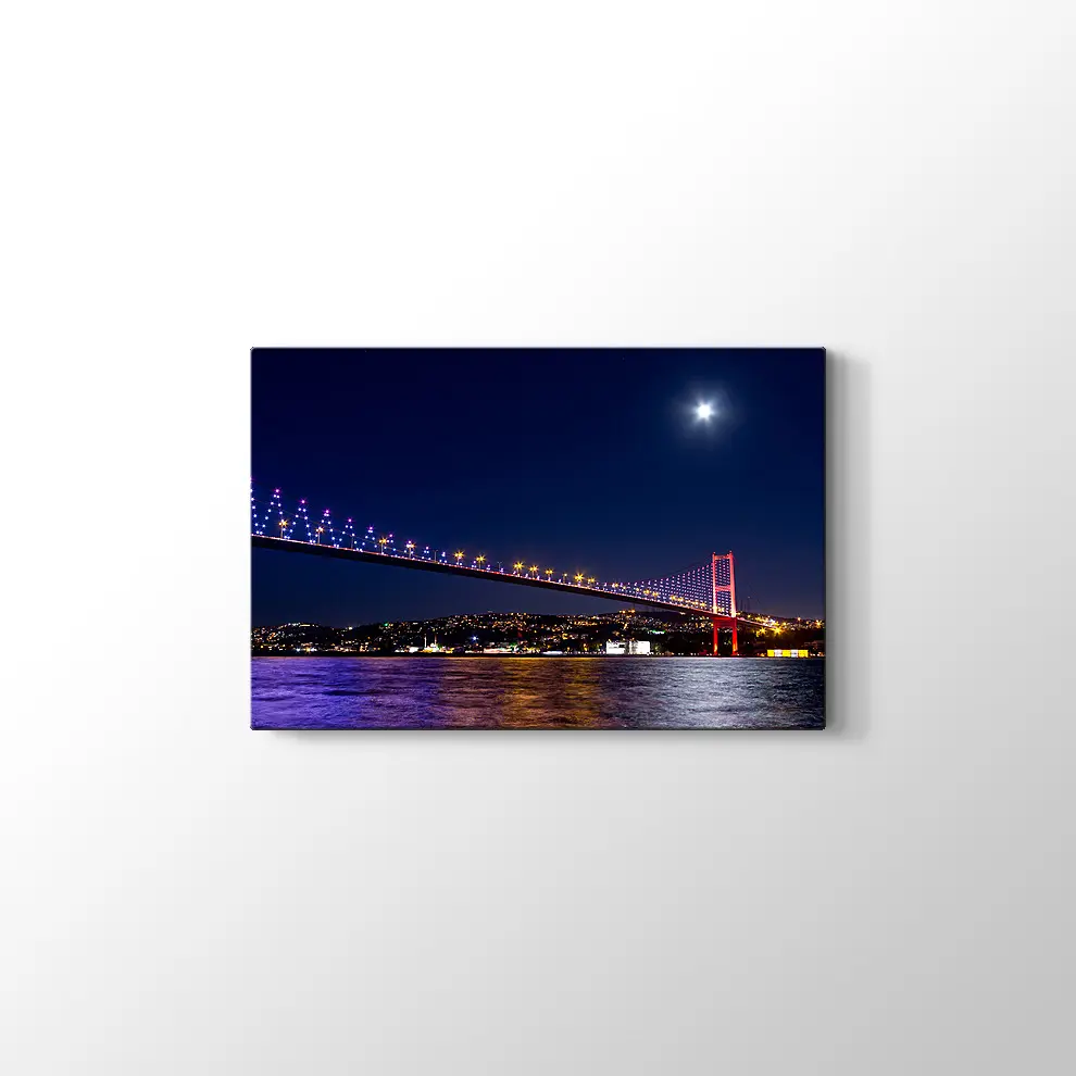 Ay Işığı ve Boğaz Kanvas Tablo