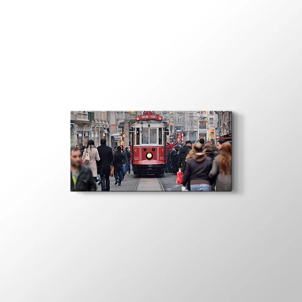 Taksim İnsanlar Kanvas Tablo