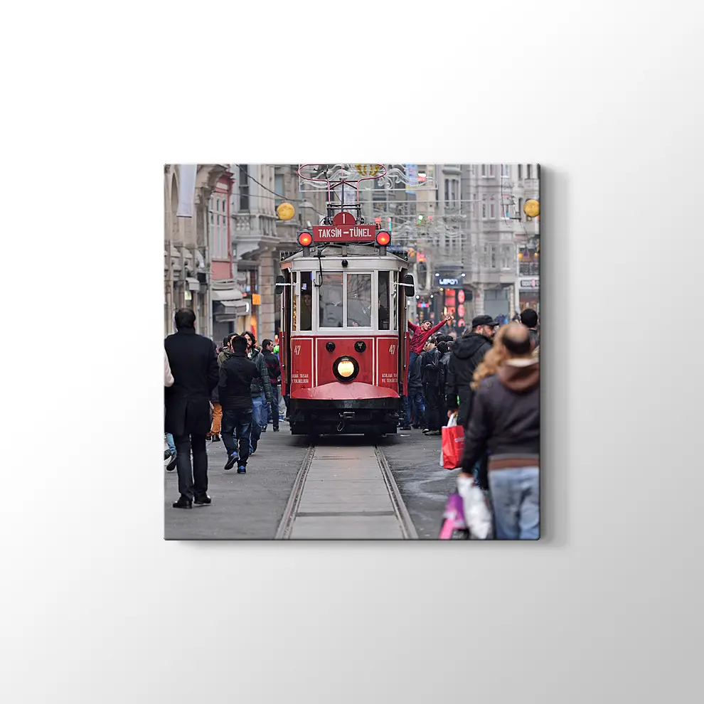 Taksim İnsanlar Kanvas Tablo