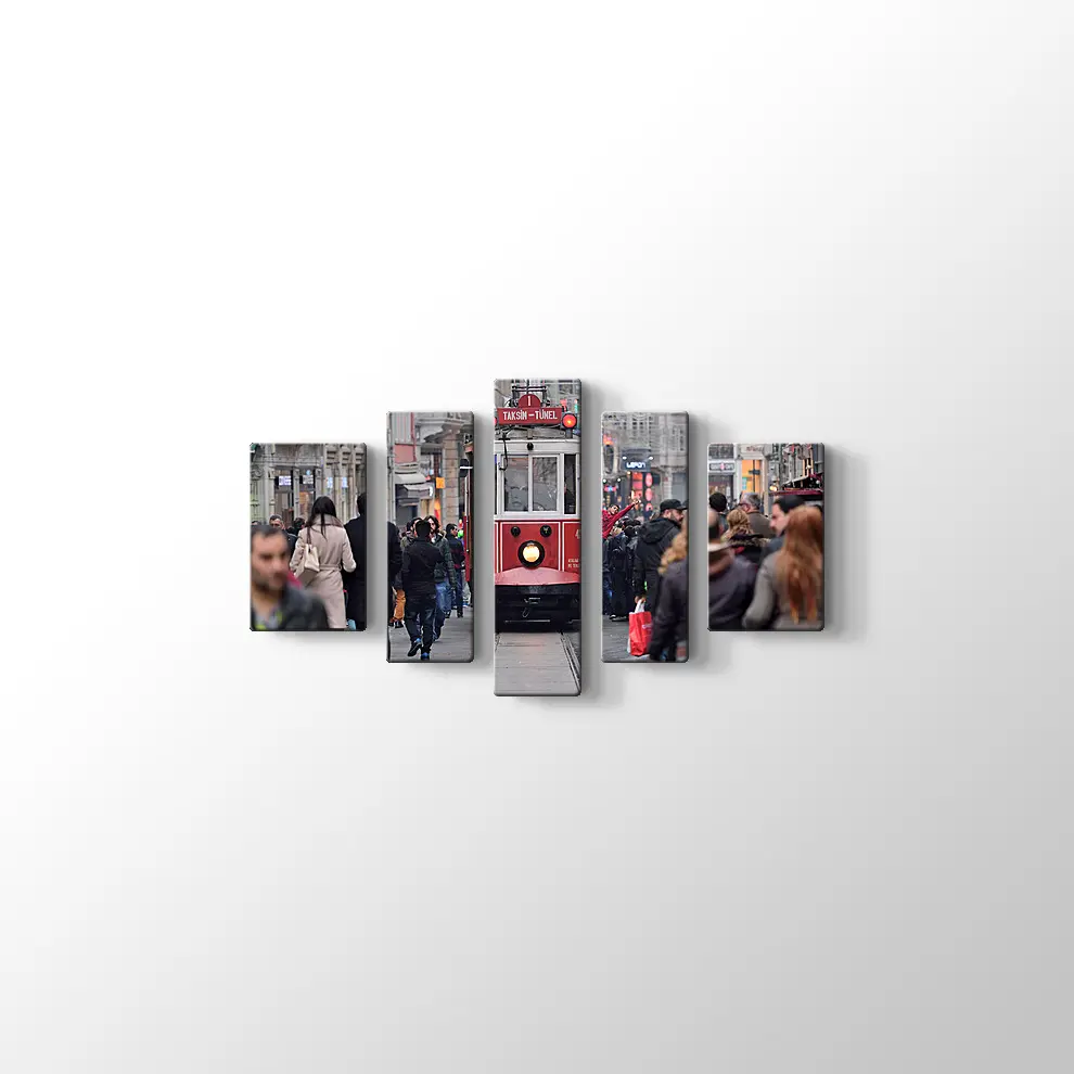 Taksim İnsanlar Kanvas Tablo