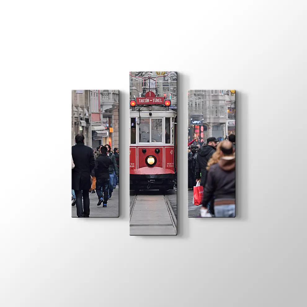 Taksim İnsanlar Kanvas Tablo