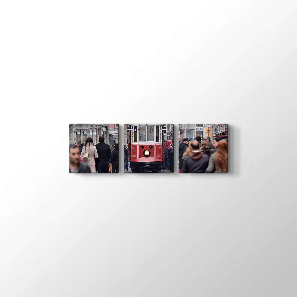 Taksim İnsanlar Kanvas Tablo