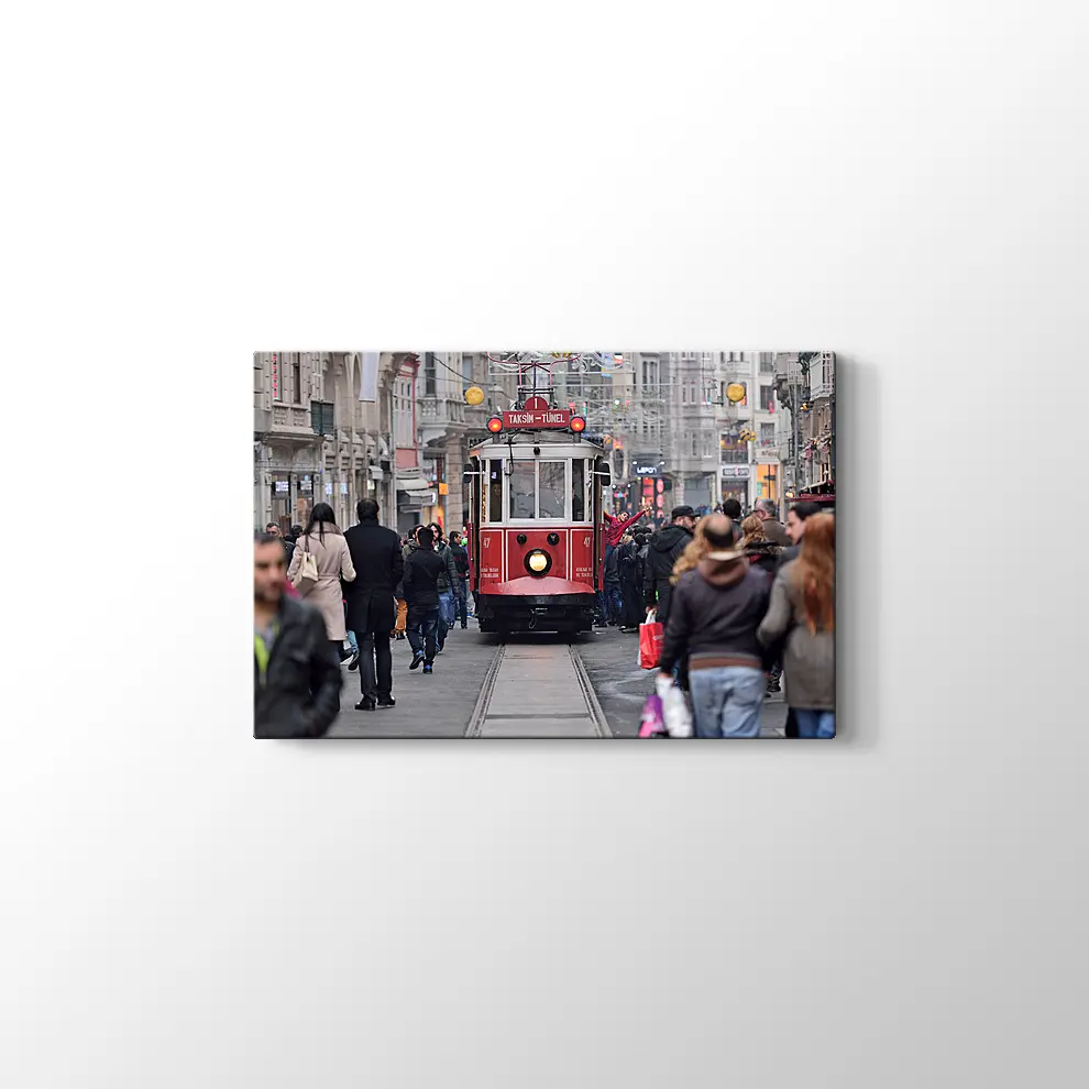 Taksim İnsanlar Kanvas Tablo