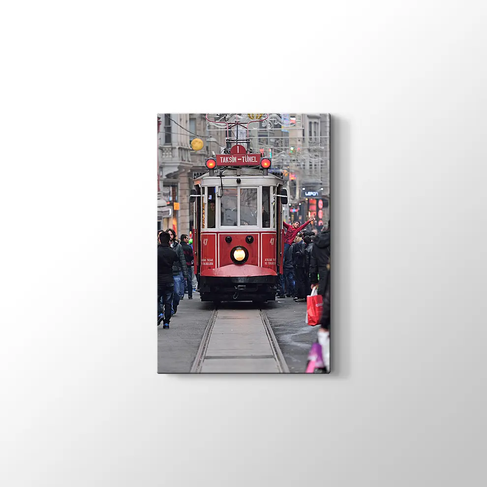 Taksim İnsanlar Kanvas Tablo