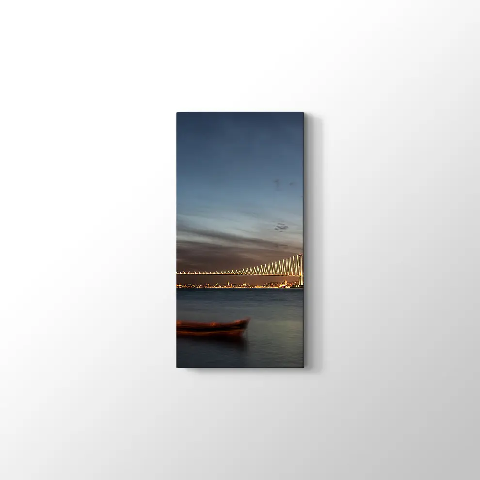 Boğaz Köprüsü ve Gece Kanvas Tablo