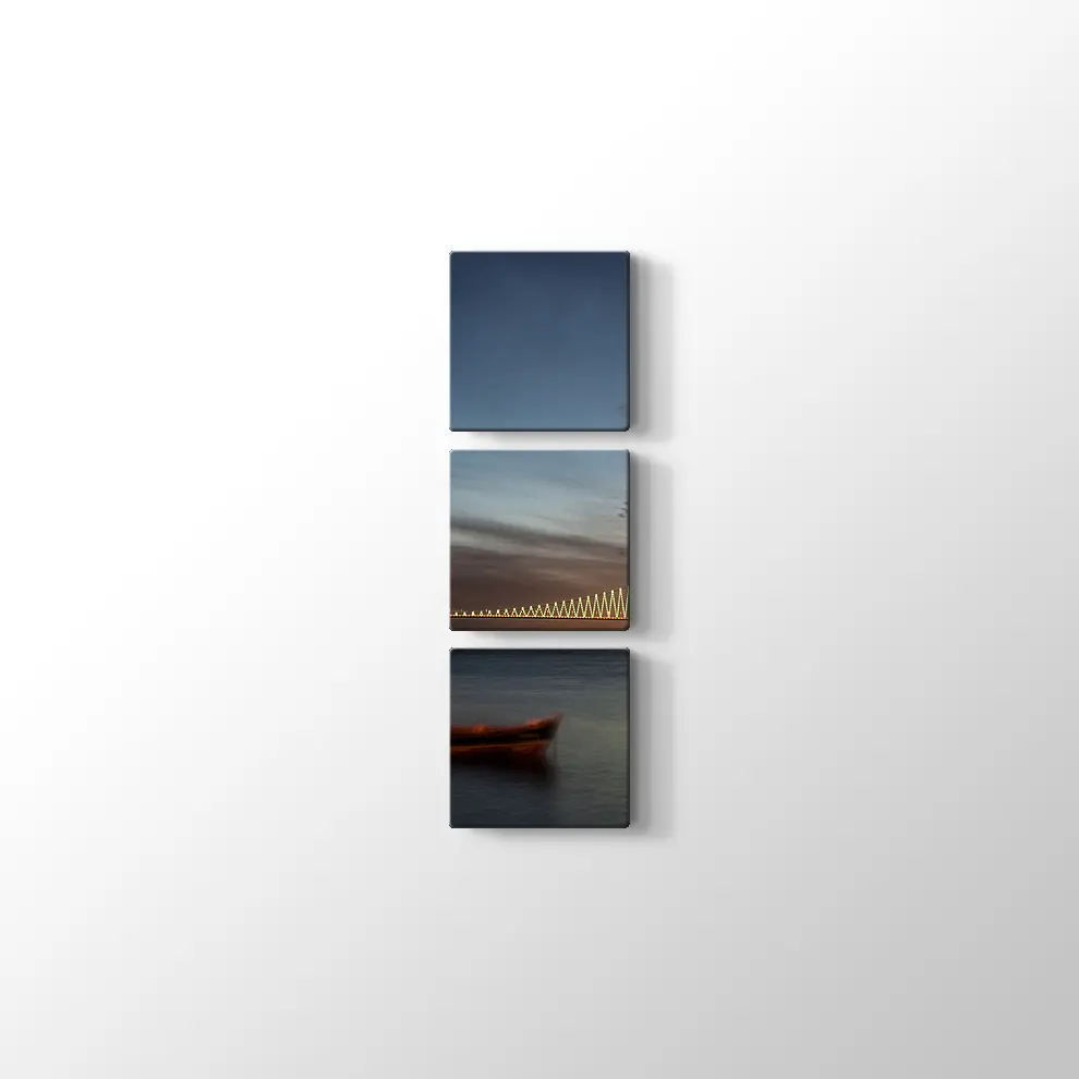 Boğaz Köprüsü ve Gece Kanvas Tablo