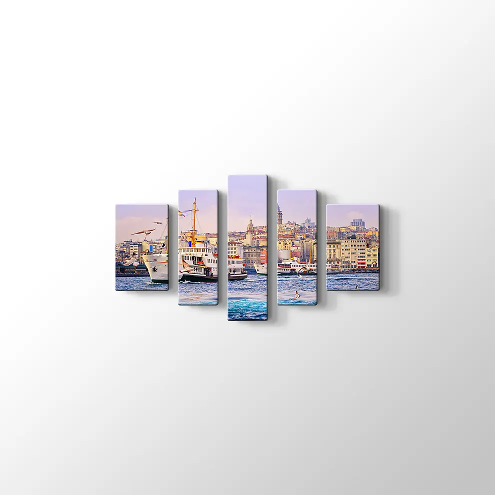 Denizden Galata Kulesi Kanvas Tablo