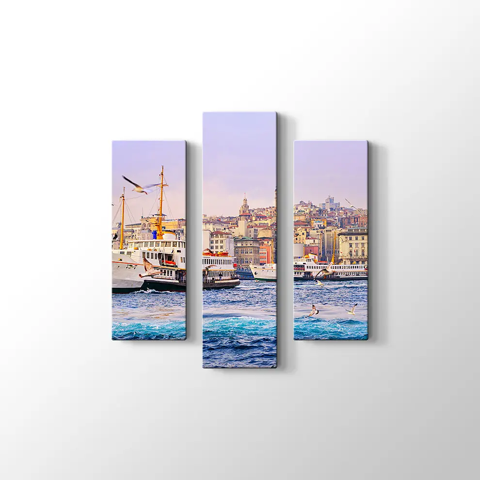 Denizden Galata Kulesi Kanvas Tablo