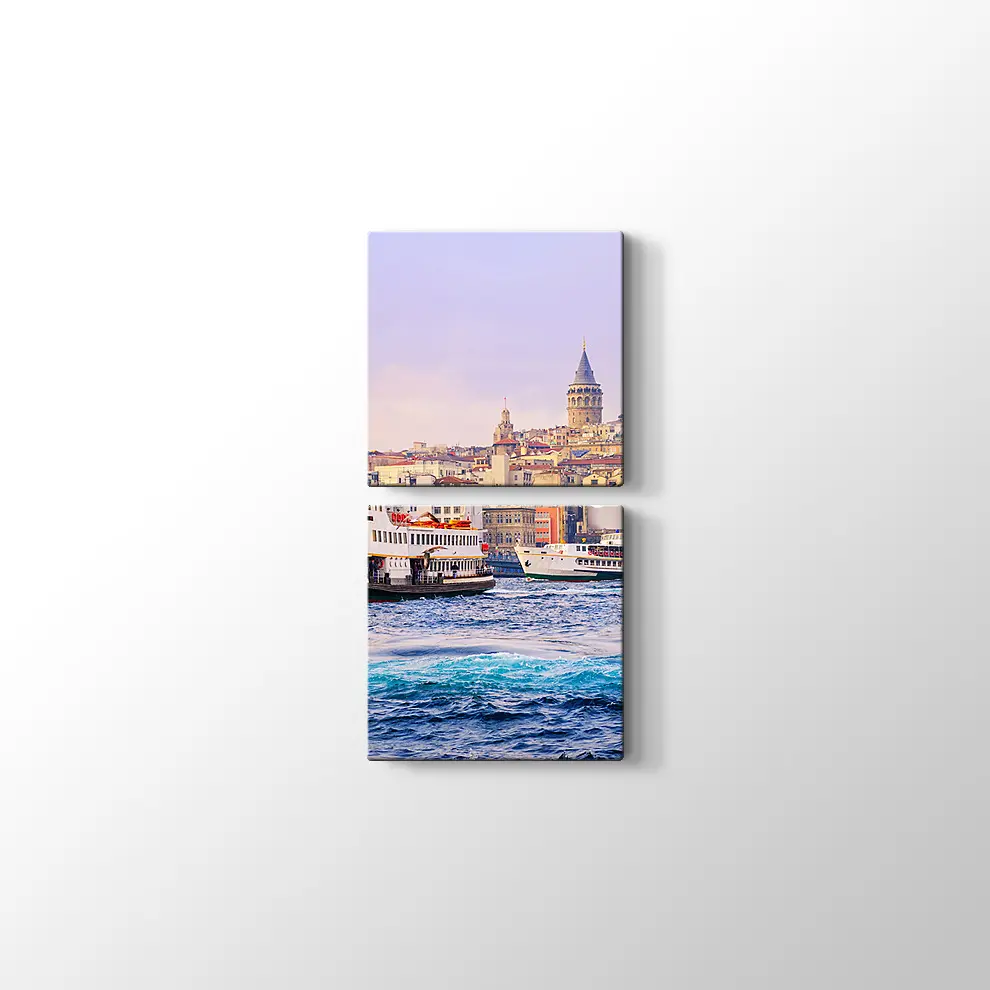 Denizden Galata Kulesi Kanvas Tablo