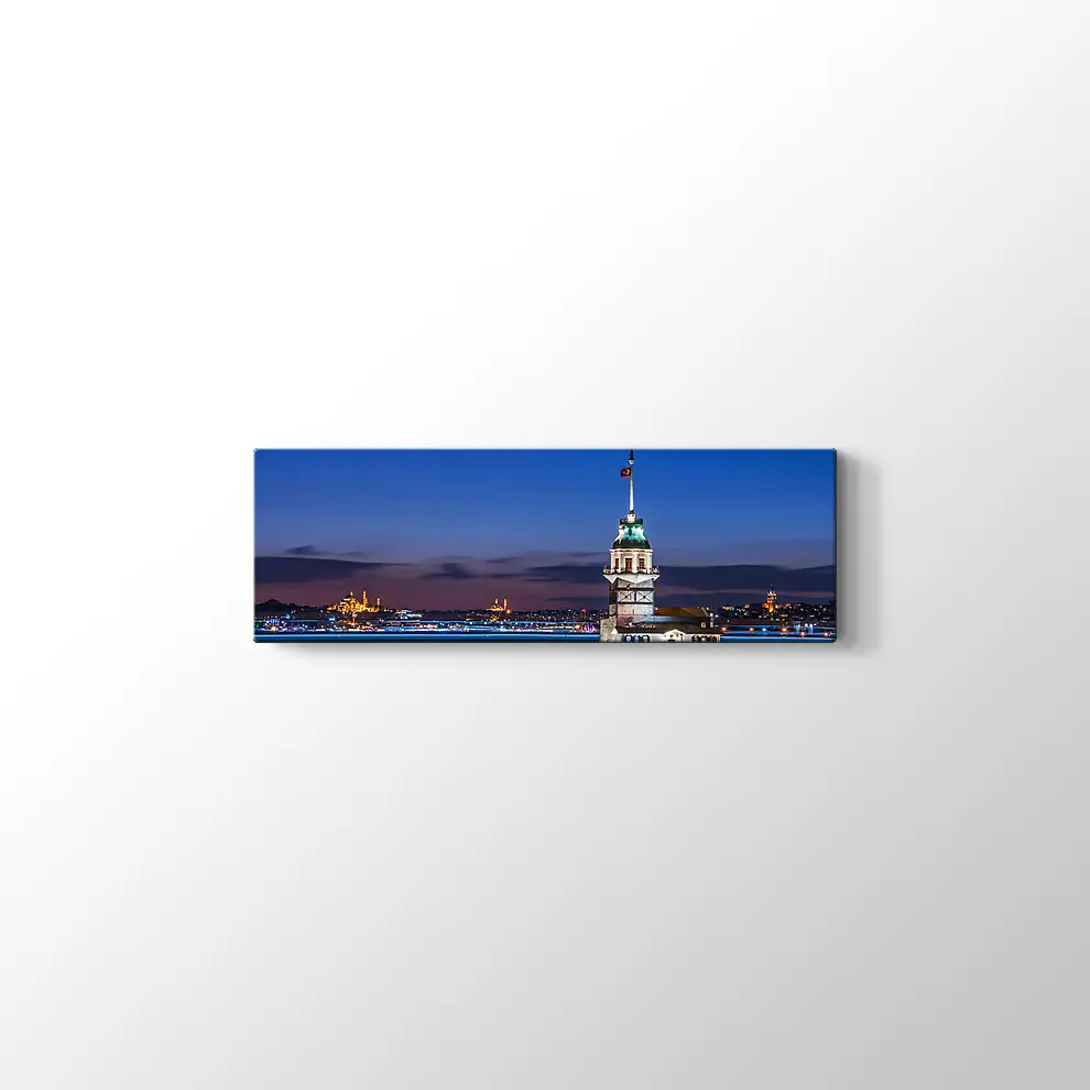 Kızkulesi Gece Manzarası Kanvas Tablo