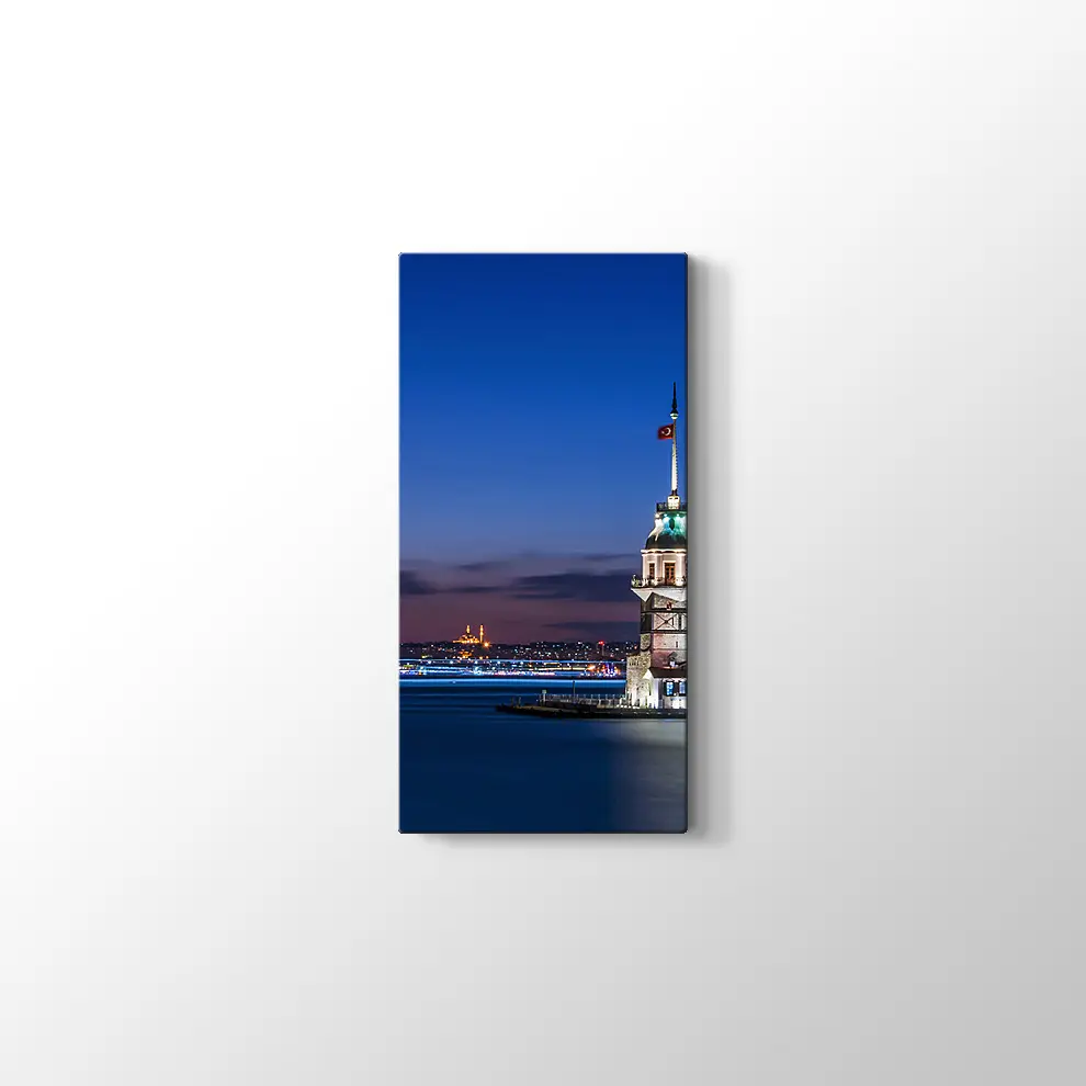Kızkulesi Gece Manzarası Kanvas Tablo