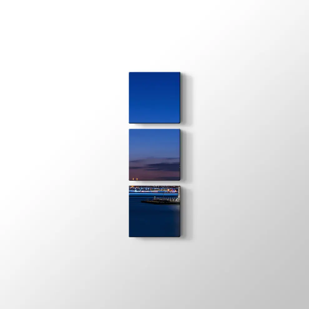 Kızkulesi Gece Manzarası Kanvas Tablo