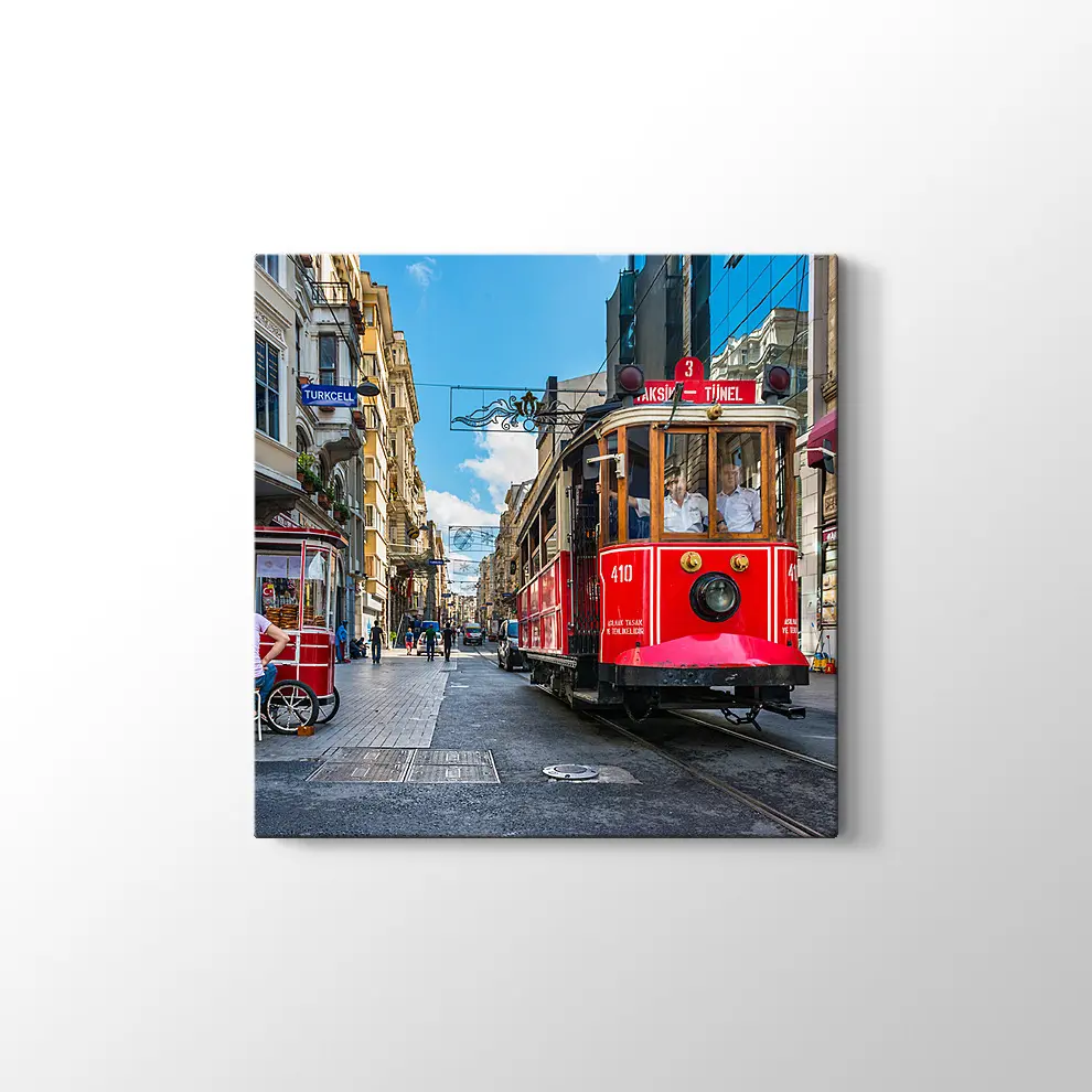 Taksim Tramvay Kanvas Tablo